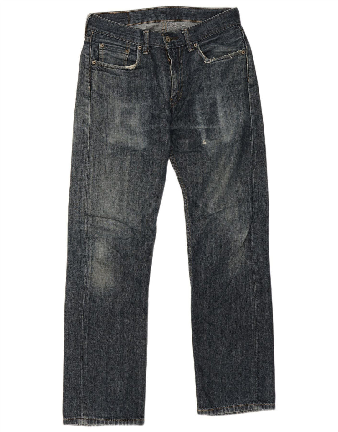 Levi's Mens 505 Straight Jeans W30 L32 Blue Cotton