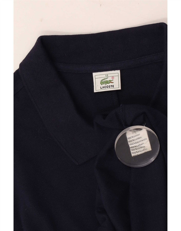 Lacoste Womens Sleeveless Shirt Size 46 XL Navy Blue Cotton