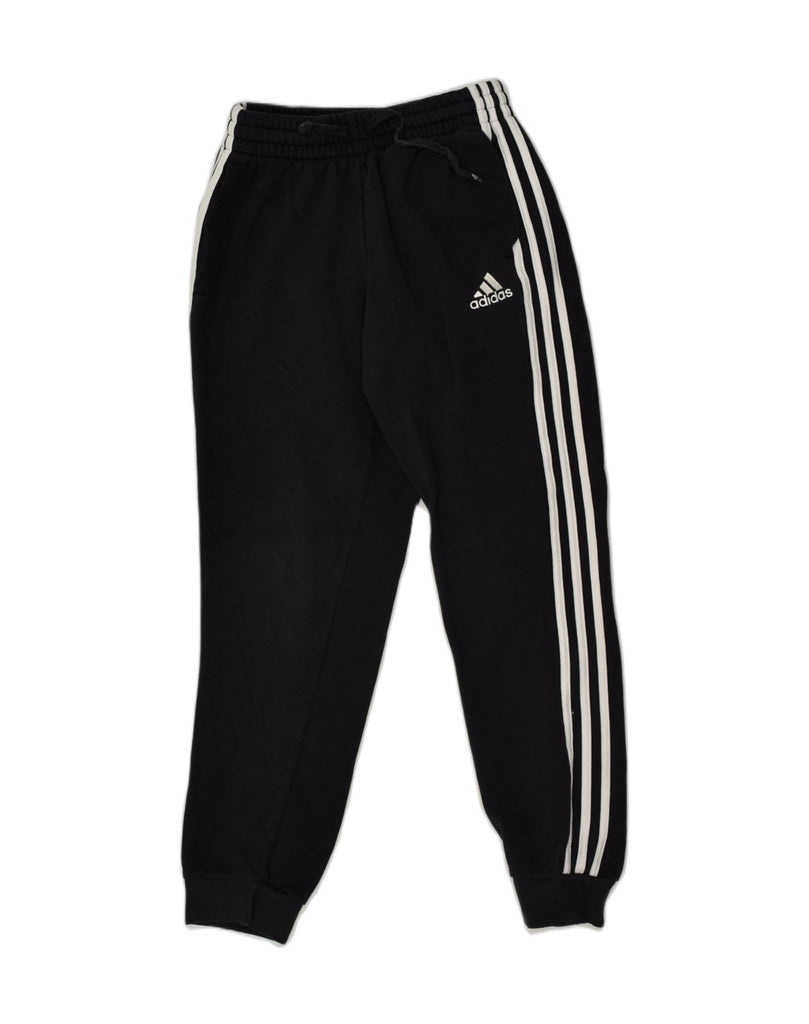 ADIDAS Mens Tracksuit Trousers Joggers Small Black Cotton | Vintage Adidas | Thrift | Second-Hand Adidas | Used Clothing | Messina Hembry 