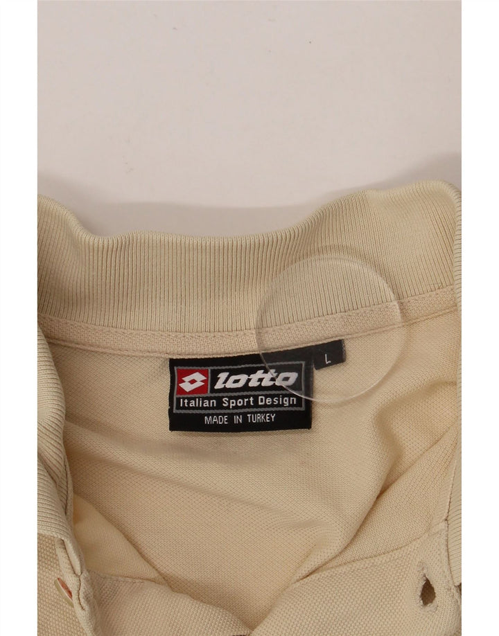 LOTTO Mens Polo Shirt Large Beige
