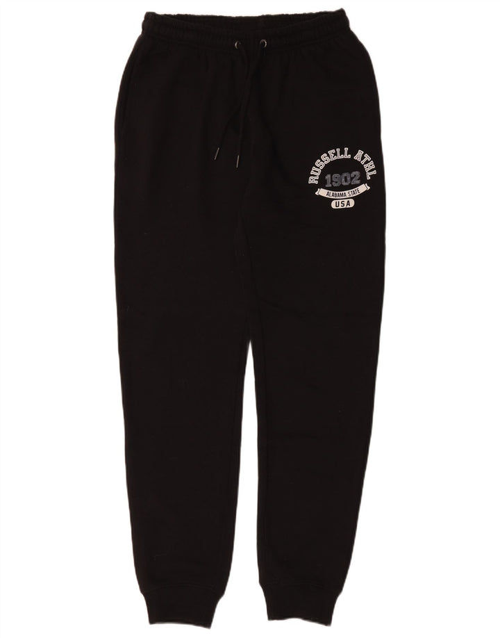 Russell Athletic Mens Graphic Tracksuit Trousers Joggers Medium Black