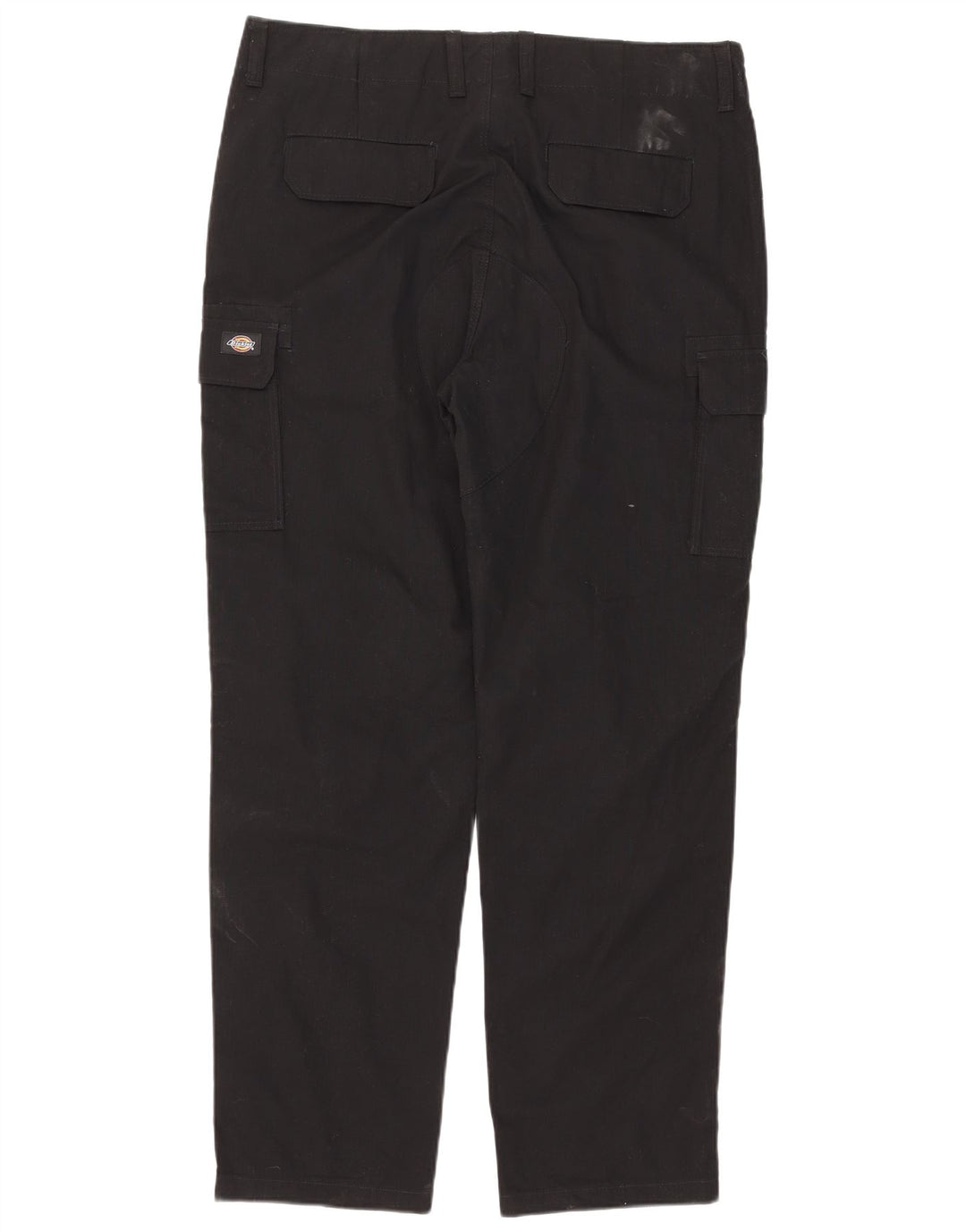 Dickies Mens Straight Cargo Trousers W38 L32 Black Cotton