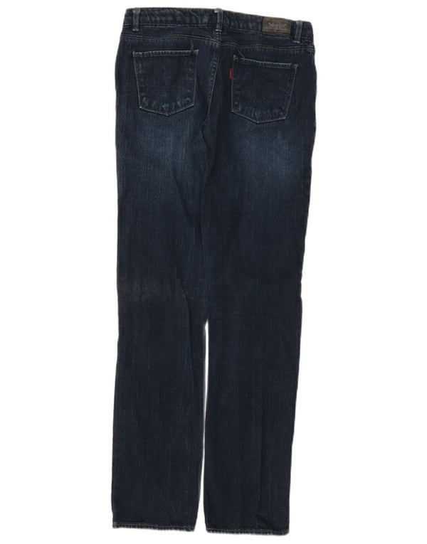 LEVI'S Girls Slim Straight Jeans 15-16 Years W26 L30 Navy Blue Cotton