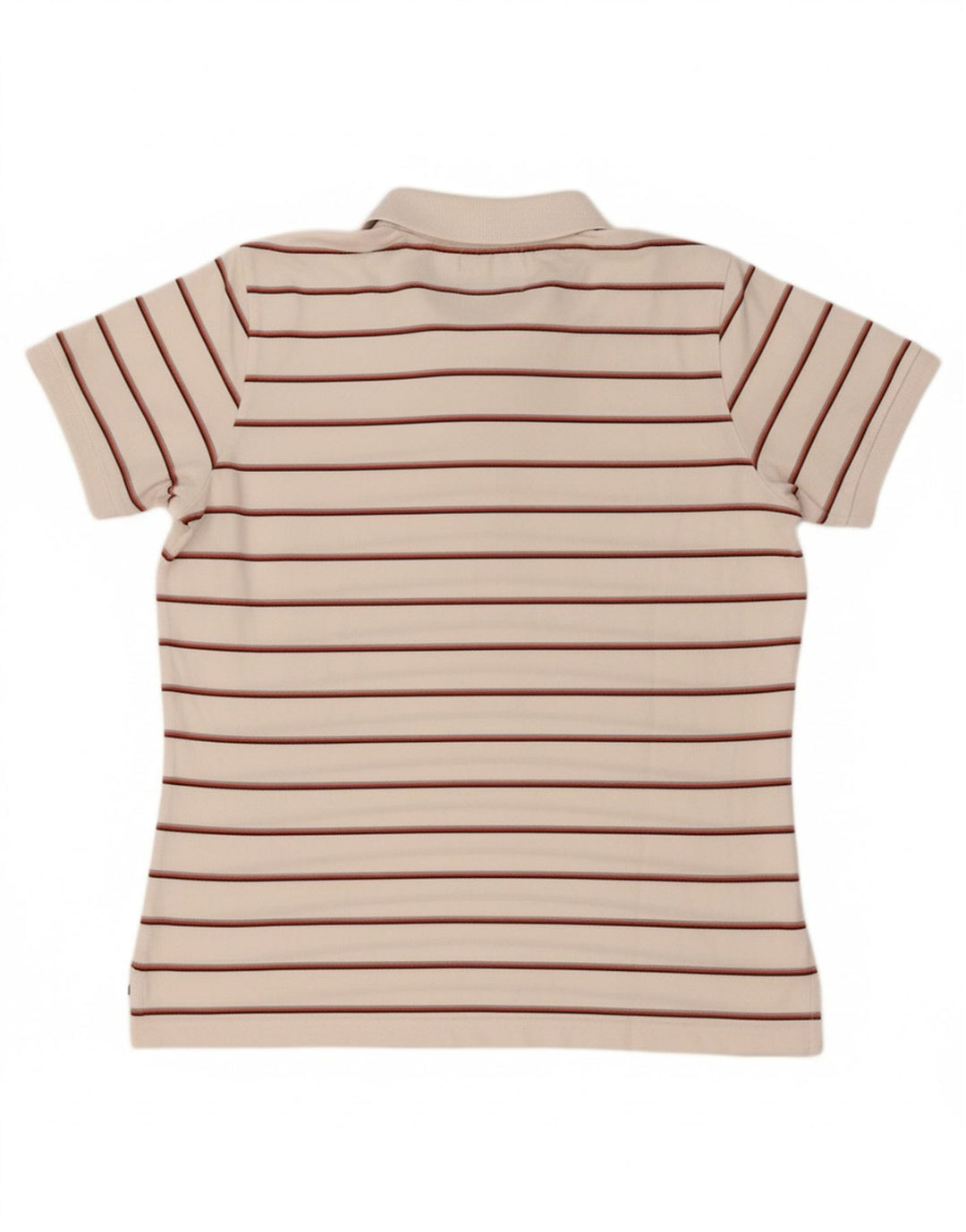 SUPERDRY Womens Polo Shirt UK 12 Medium White Striped