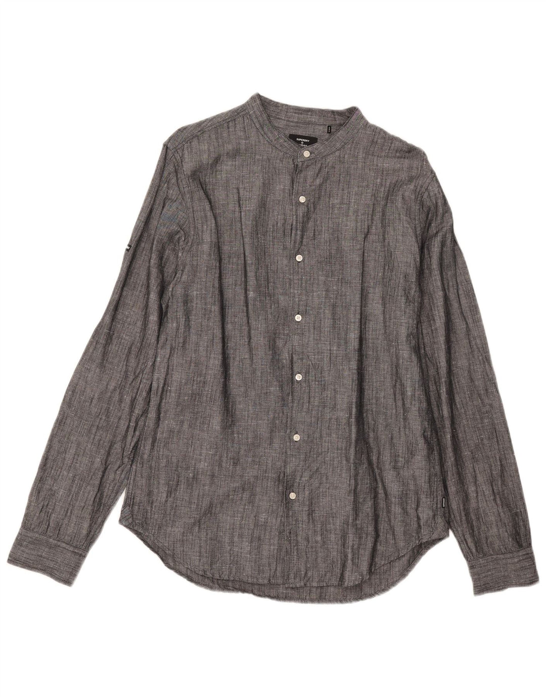 Superdry Mens Shirt Large Grey Linen