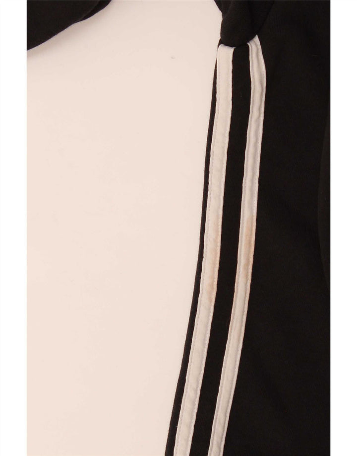 Adidas Womens Oversized Sweatshirt Jumper UK 10 Small Black Colourblock