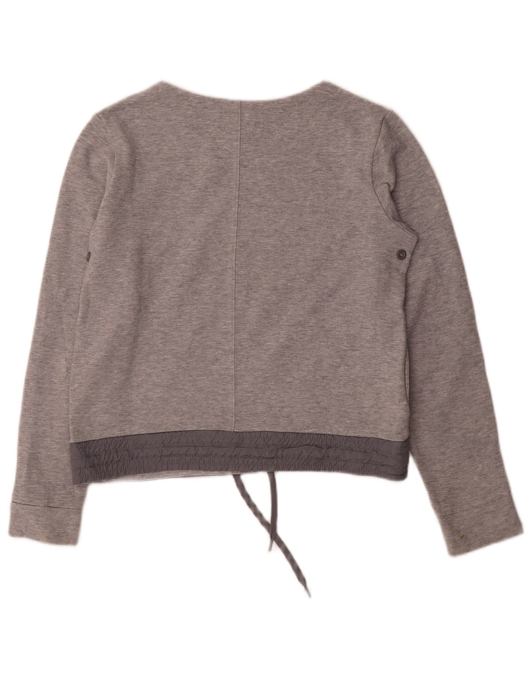 Nike Womens Crop Sweatshirt Jumper UK 10 Small Grey Cotton
