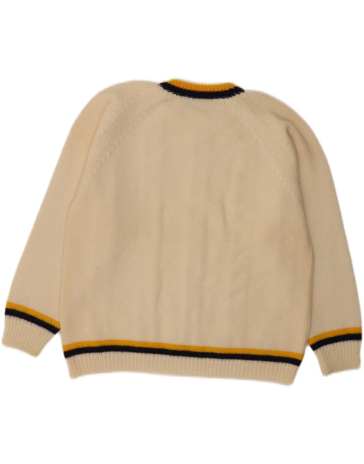 SCHURWOLLE Womens Crew Neck Jumper Sweater IT 44 Medium Beige Wool Vintage Schurwolle and Second-Hand Schurwolle from Messina Hembry 