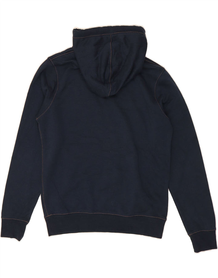 JACK & JONES Mens Hoodie Jumper Small Navy Blue Cotton Vintage Jack & Jones and Second-Hand Jack & Jones from Messina Hembry 