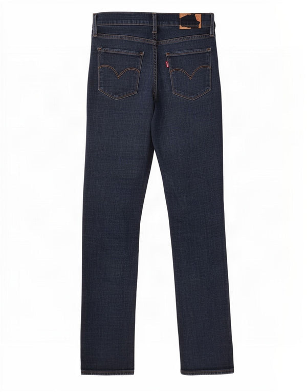 Levi's Womens 312 Shaping Slim Jeans W27 L32 Navy Blue Cotton