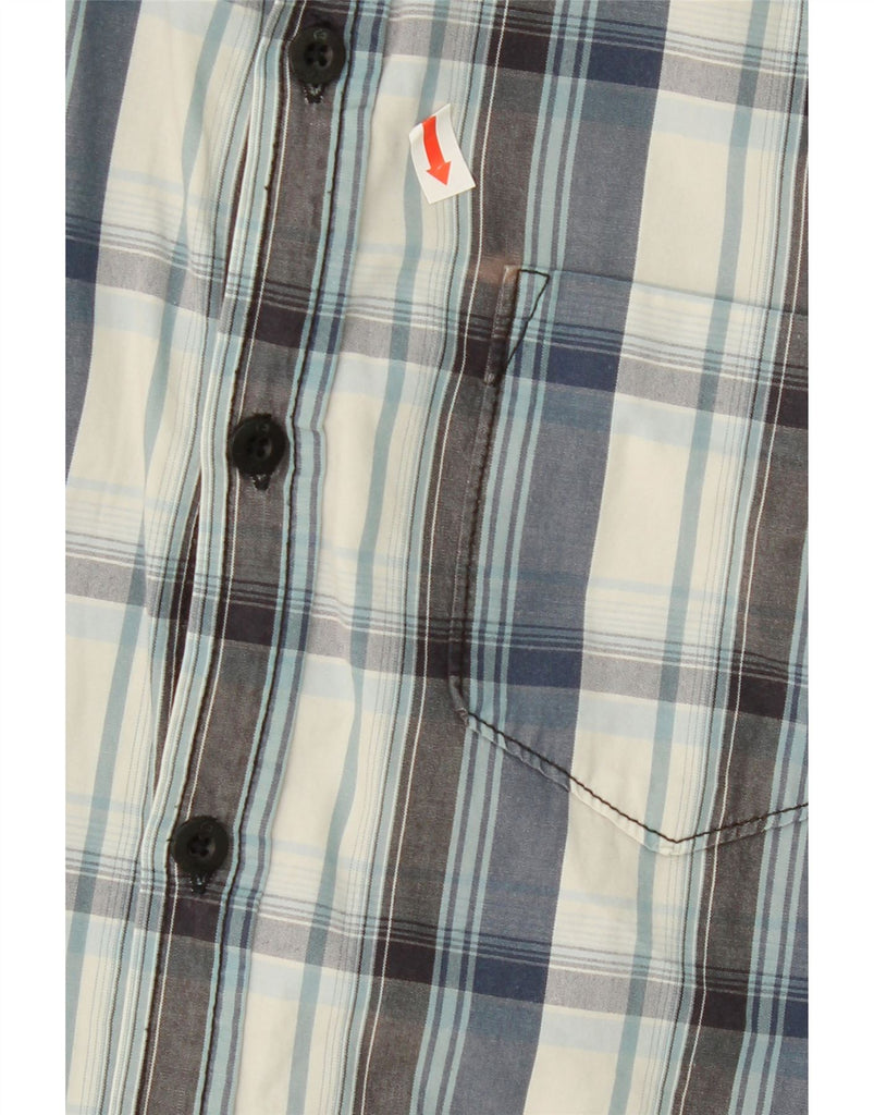 ENERGIE Mens Shirt Medium Blue Check Cotton Vintage Energie and Second-Hand Energie from Messina Hembry 