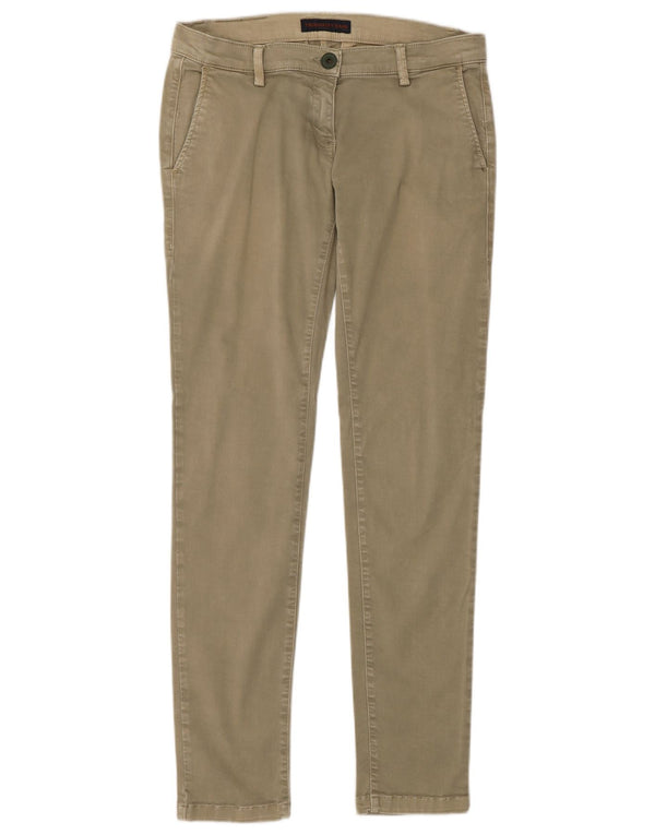 Trussardi Womens Slim Chino Trousers IT 38 XS W30 L31 Khaki Cotton