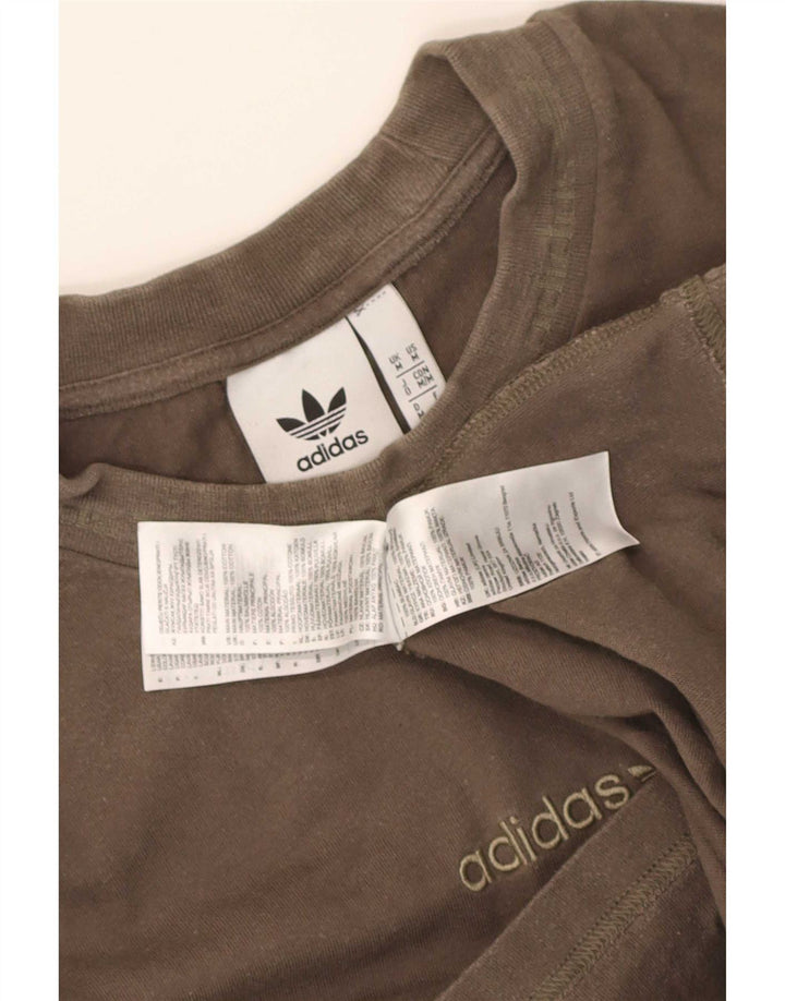 Adidas Mens Graphic T-Shirt Top Medium Khaki Cotton