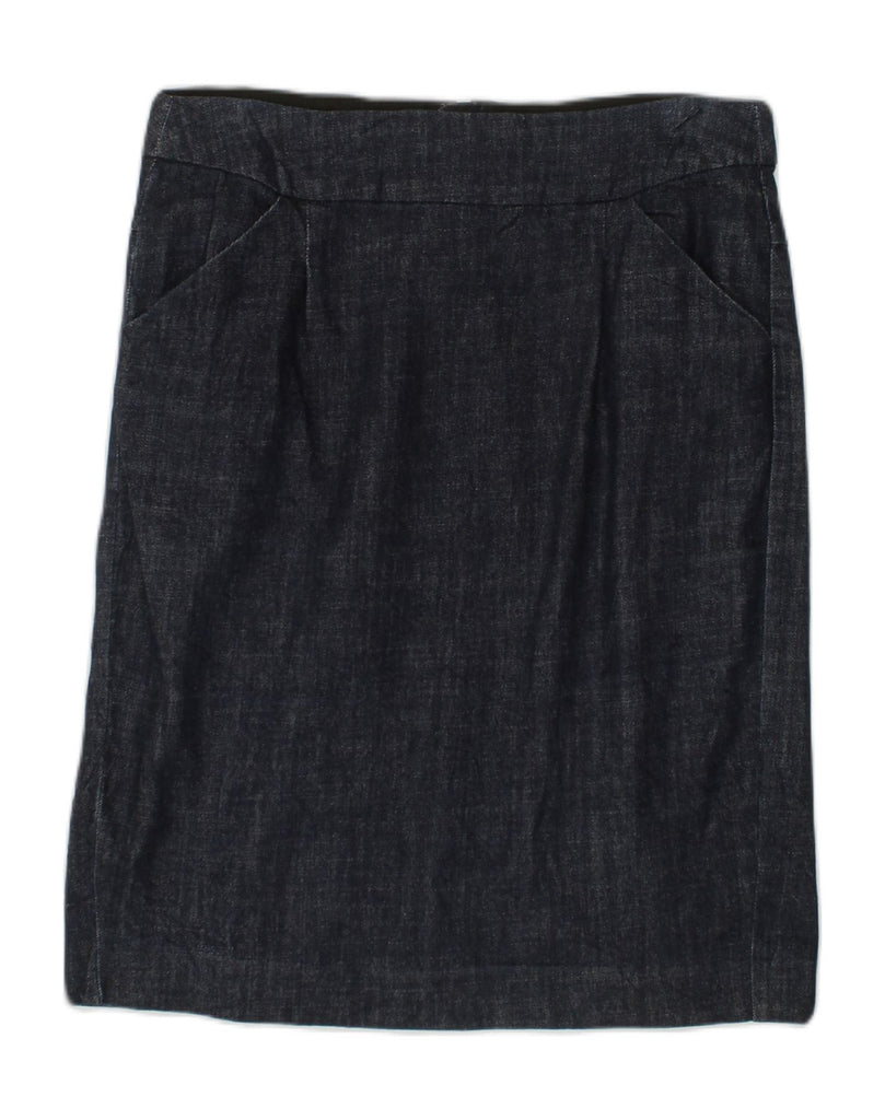 J. CREW Womens Denim Skirt US 8 Medium W32 Navy Blue Cotton | Vintage J. Crew | Thrift | Second-Hand J. Crew | Used Clothing | Messina Hembry 