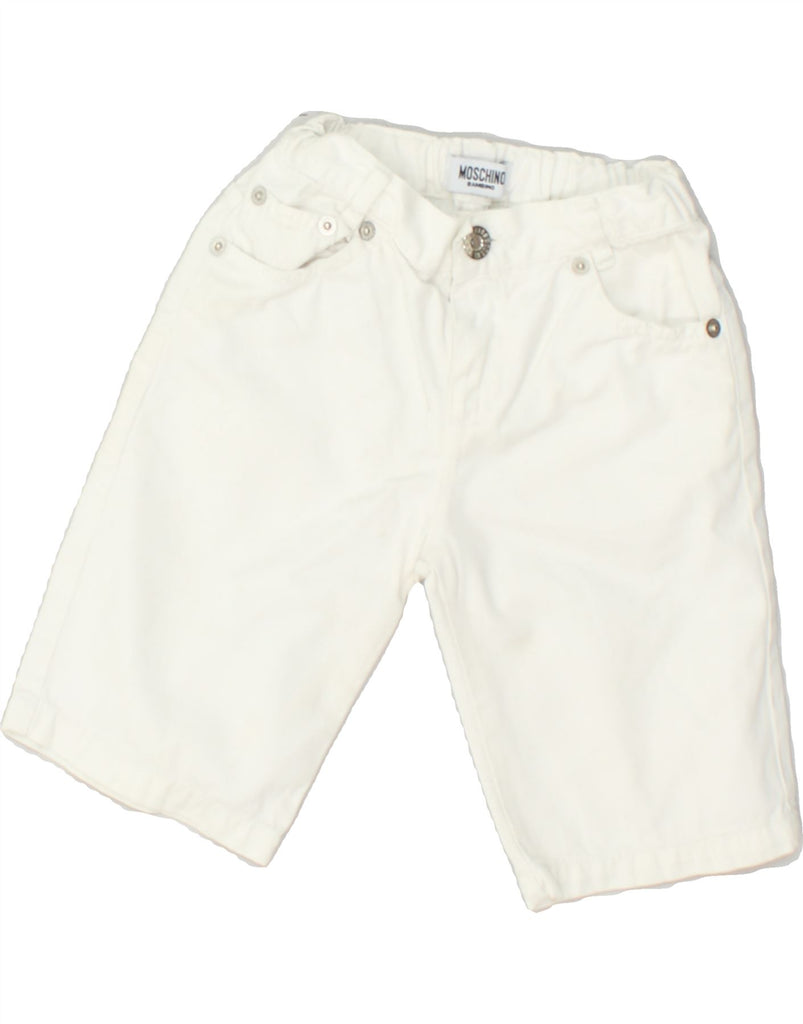 MOSCHINO Boys Casual Shorts 3-4 Years W20 White Cotton | Vintage Moschino | Thrift | Second-Hand Moschino | Used Clothing | Messina Hembry 