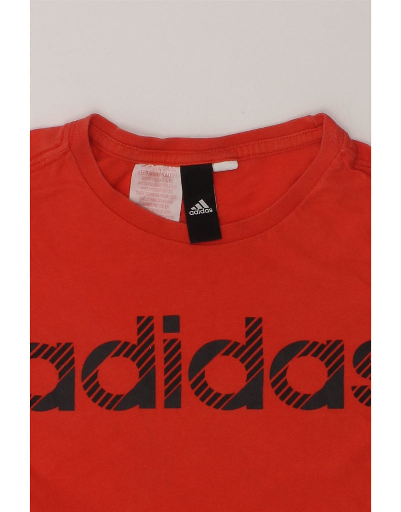 ADIDAS Boys Graphic T-Shirt Top 12-13 Years Red | Vintage Adidas | Thrift | Second-Hand Adidas | Used Clothing | Messina Hembry 