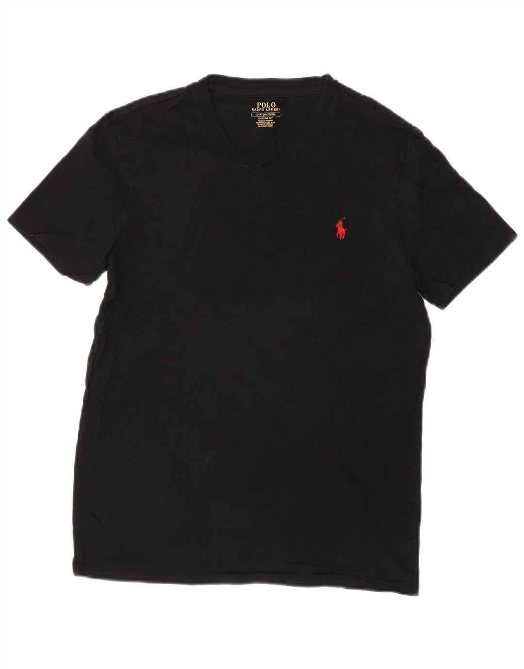 POLO RALPH LAUREN Mens Custom Fit T-Shirt Top Small Black Cotton