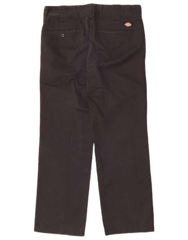 Dickies Mens Slim Straight Chino Trousers W30 L30 Black Polyester