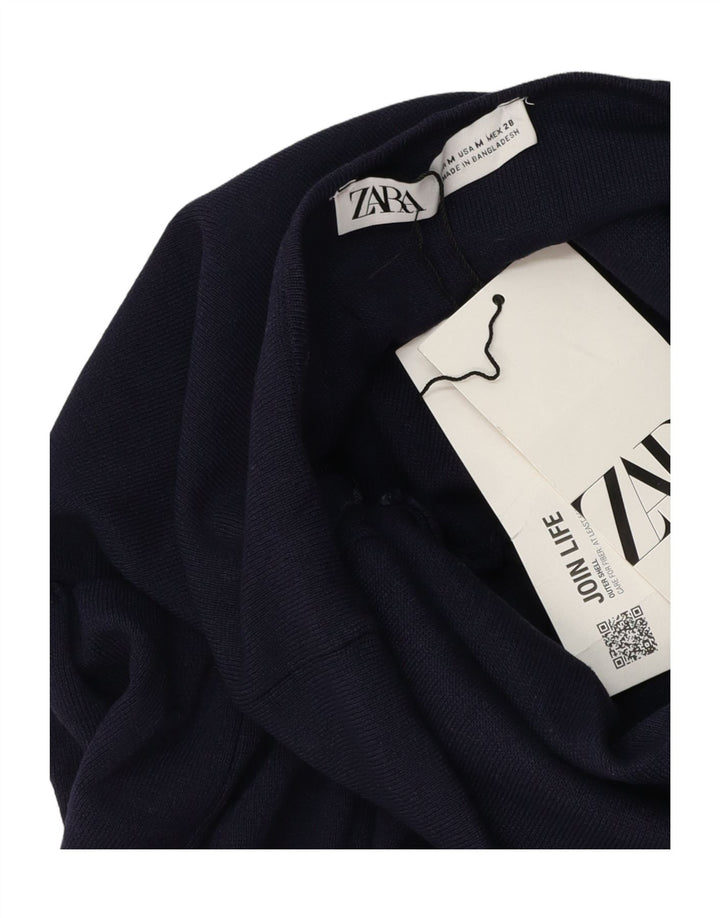 Zara Womens High Waist A-Line Skirt Medium W28  Navy Blue