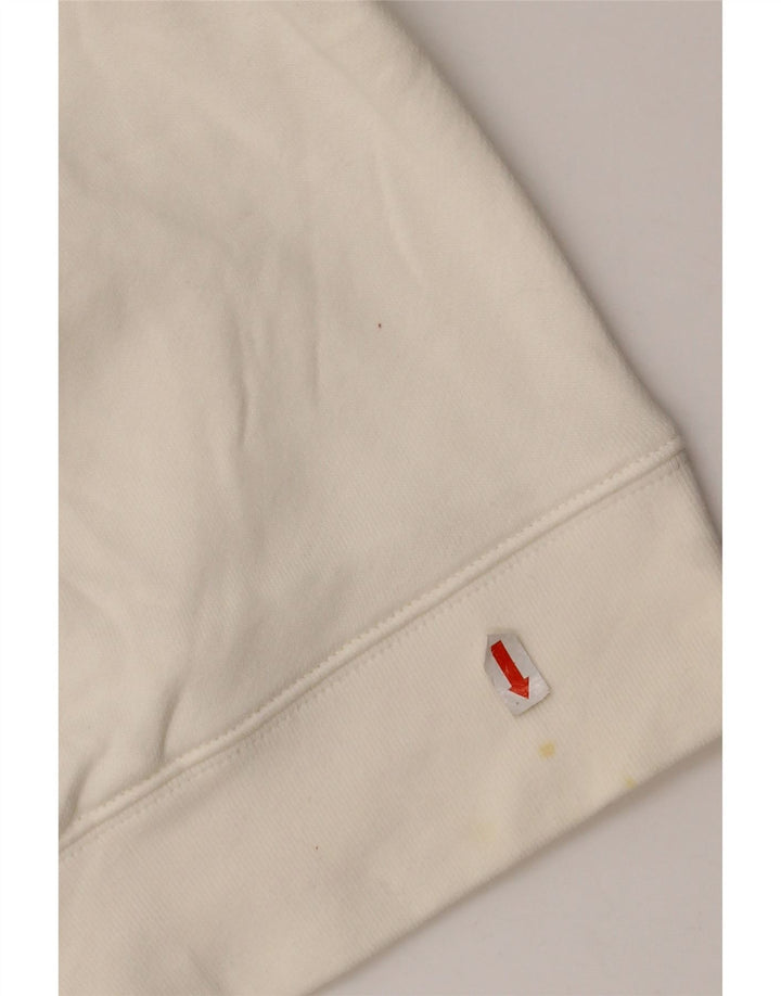 Adidas Mens Graphic Hoodie Jumper Medium White Cotton