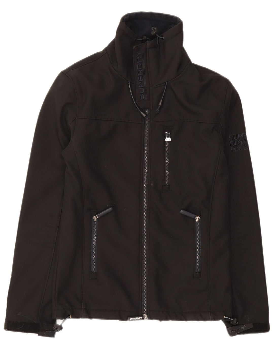 Superdry Mens Windtrekker Windbreaker Jacket UK 34 XS Black Polyester