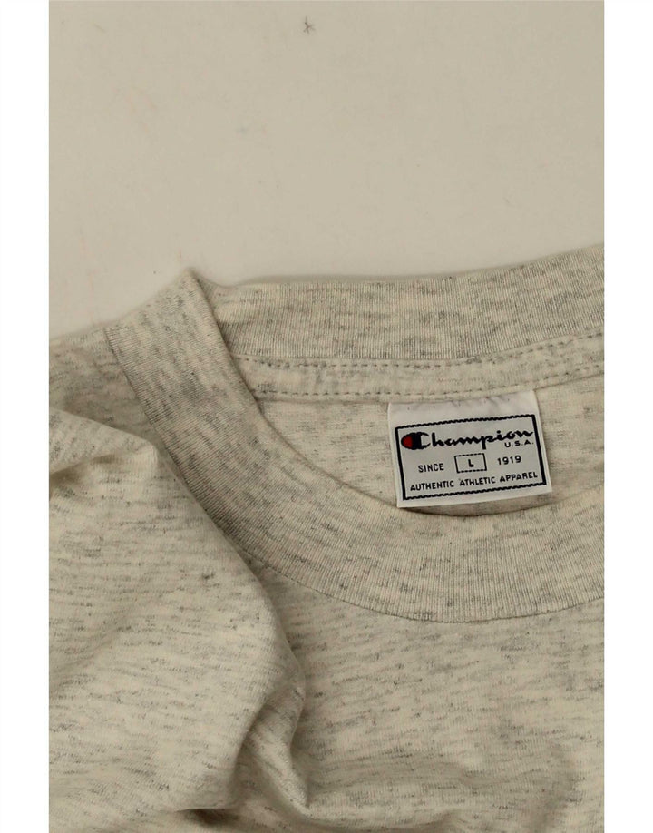 Champion Mens T-Shirt Top Large Grey Flecked