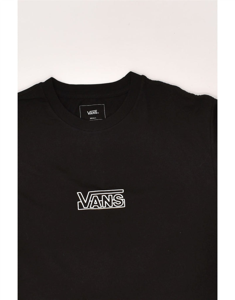 VANS Mens Graphic Top Long Sleeve Small Black Cotton | Vintage Vans | Thrift | Second-Hand Vans | Used Clothing | Messina Hembry 