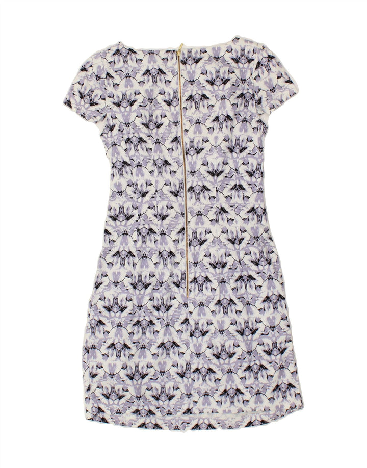 CLOSET Womens Abstract Pattern Sheath Dress UK 10 Small  Purple Cotton Vintage CLOSET and Second-Hand CLOSET from Messina Hembry 