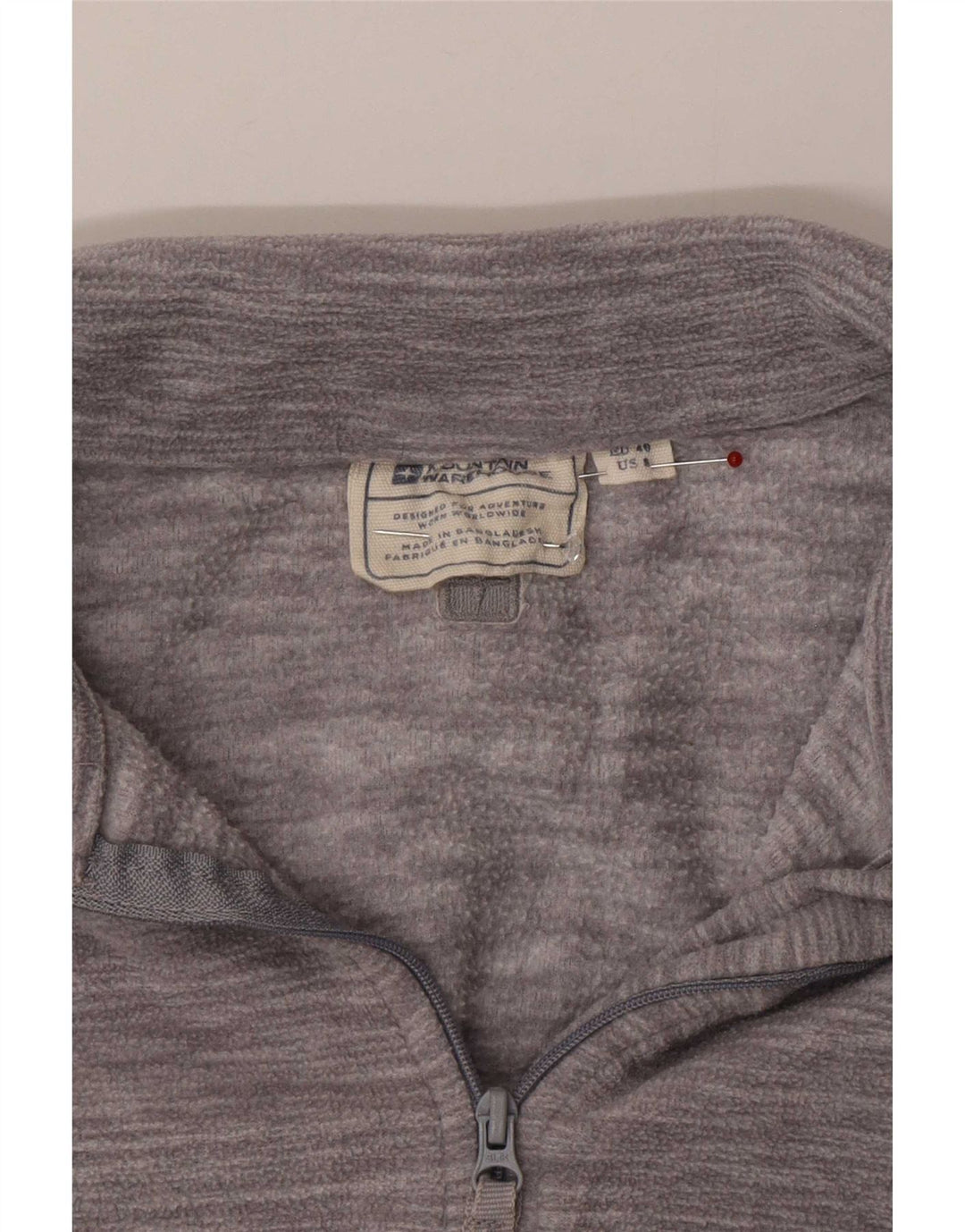 Mountain Warehouse Womens Zip Neck Fleece Jumper EU 40 Medium Grey