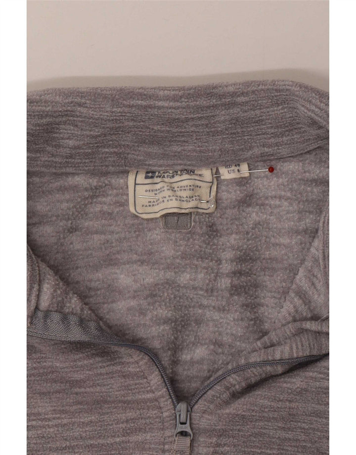 Mountain Warehouse Womens Zip Neck Fleece Jumper EU 40 Medium Grey