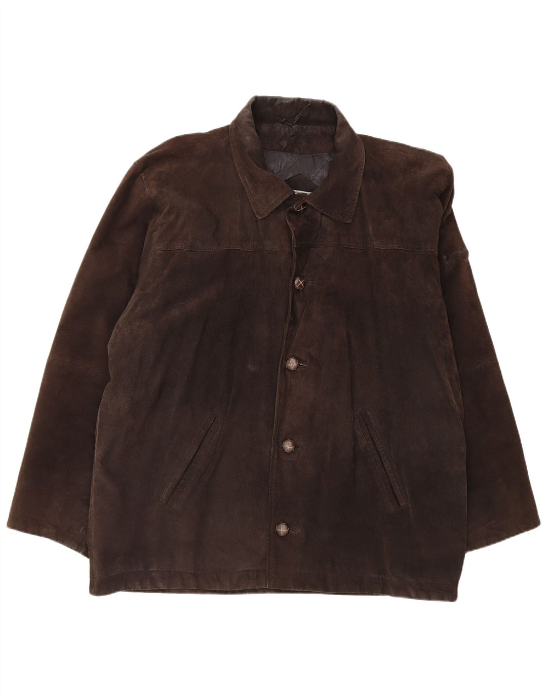 ENJOY Mens Suede Jacket UK 42 XL Brown