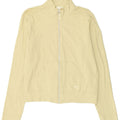 PUMA Womens Tracksuit Top Jacket UK 12 Medium Beige Cotton | Vintage Puma | Thrift | Second-Hand Puma | Used Clothing | Messina Hembry 
