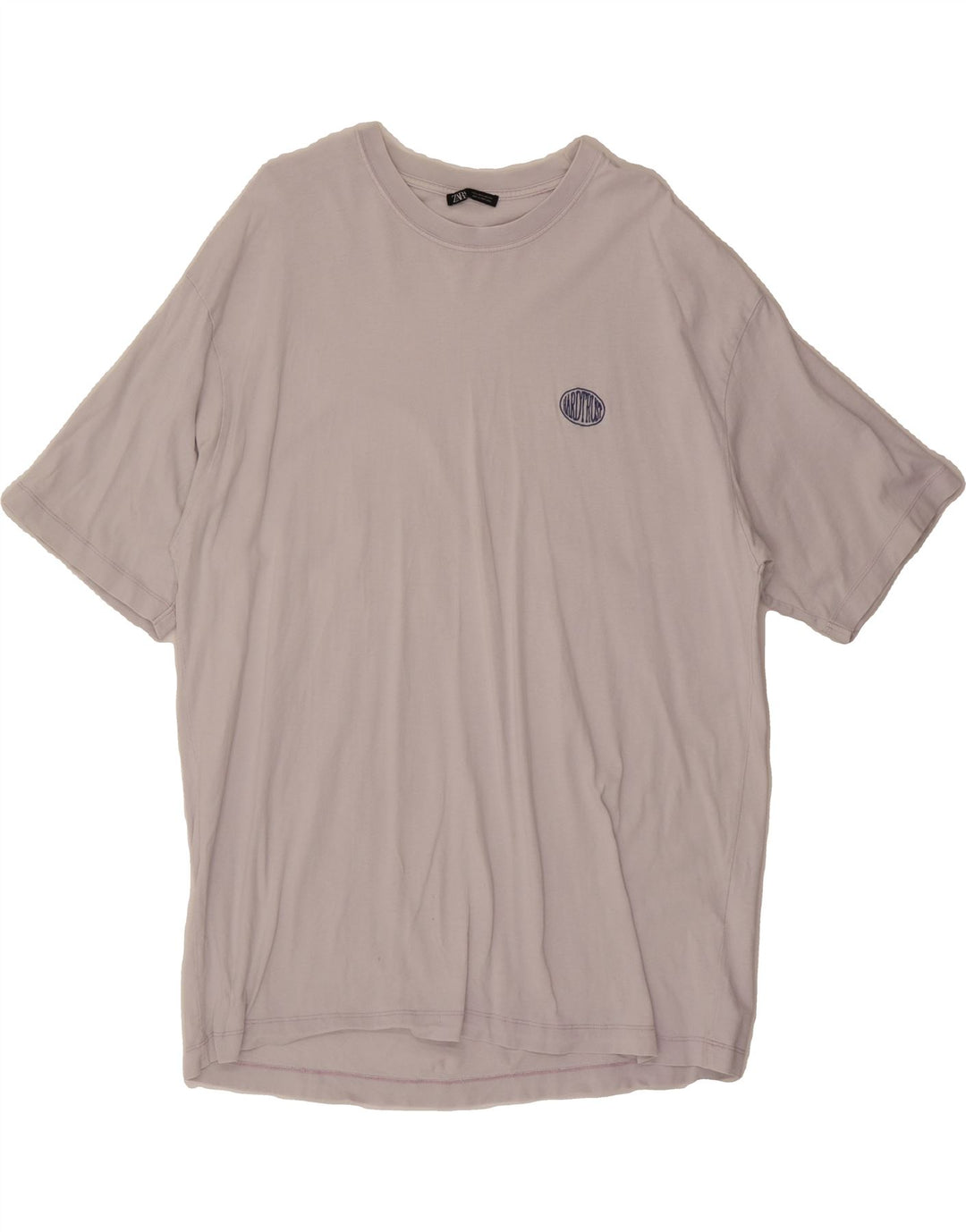 ZARA Mens T-Shirt Top Large Grey Vintage Zara and Second-Hand Zara from Messina Hembry 