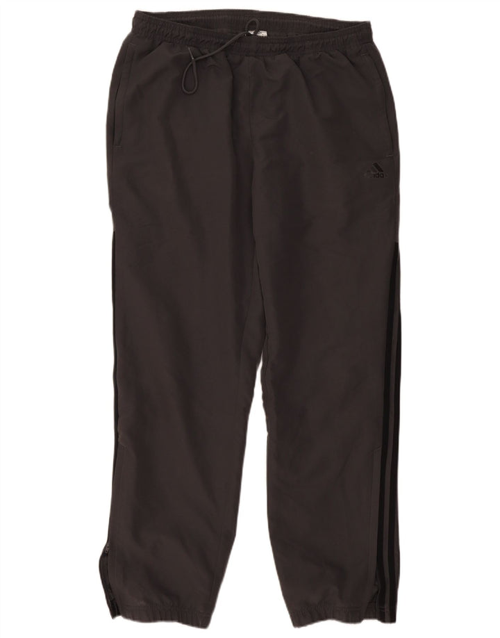 ADIDAS Mens Tracksuit Trousers Joggers Large Grey Polyester