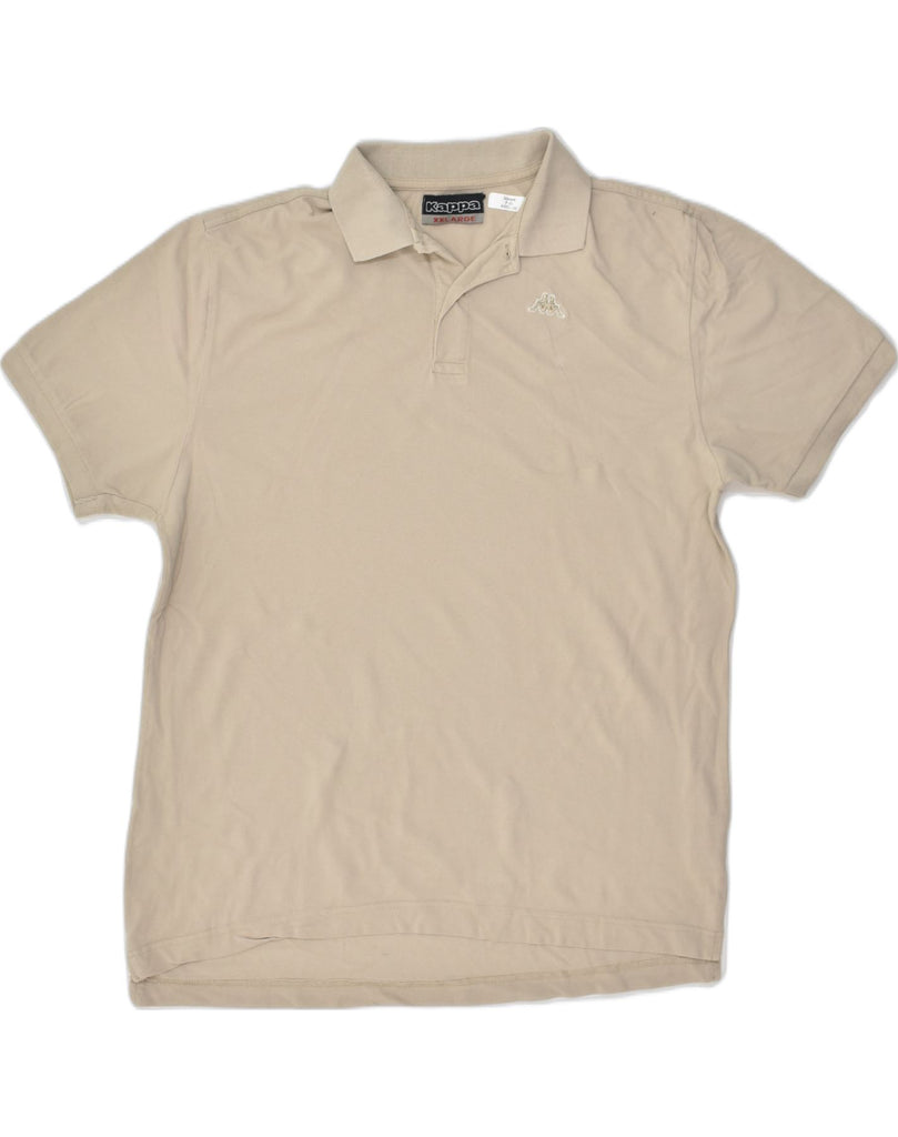 KAPPA Mens Polo Shirt 2XL Beige Cotton | Vintage Kappa | Thrift | Second-Hand Kappa | Used Clothing | Messina Hembry 