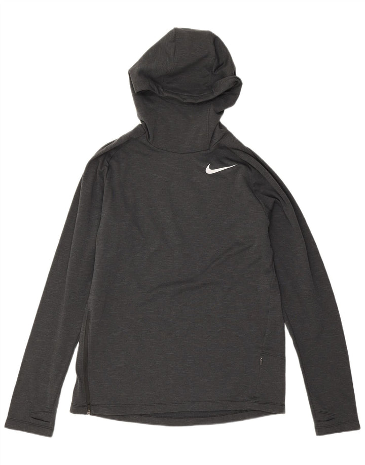 Nike Mens Dri Fit Hoodie Jumper Medium Black Polyester