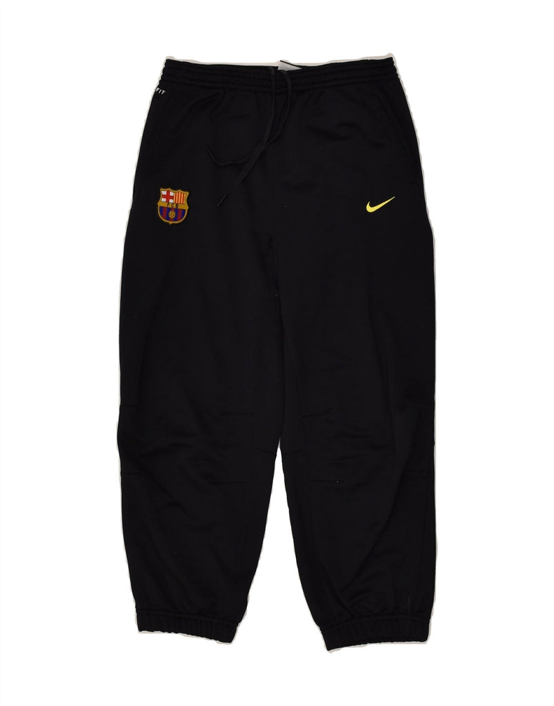 NIKE Boys FCB Tracksuit Trousers Joggers 6-7 Years Large  Black Polyester | Vintage Nike | Thrift | Second-Hand Nike | Used Clothing | Messina Hembry 