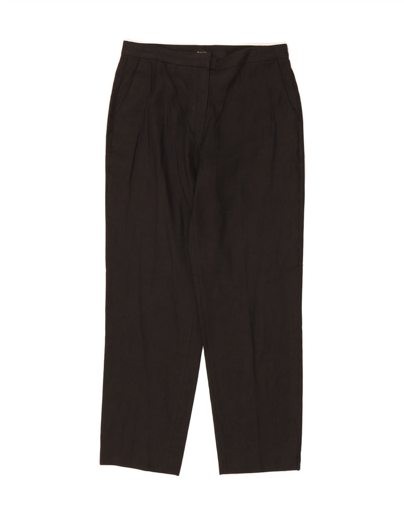 MASSIMO DUTTI Womens Straight Chino Trousers EU 38 Small W30 L27 Black Vintage Massimo Dutti and Second-Hand Massimo Dutti from Messina Hembry 