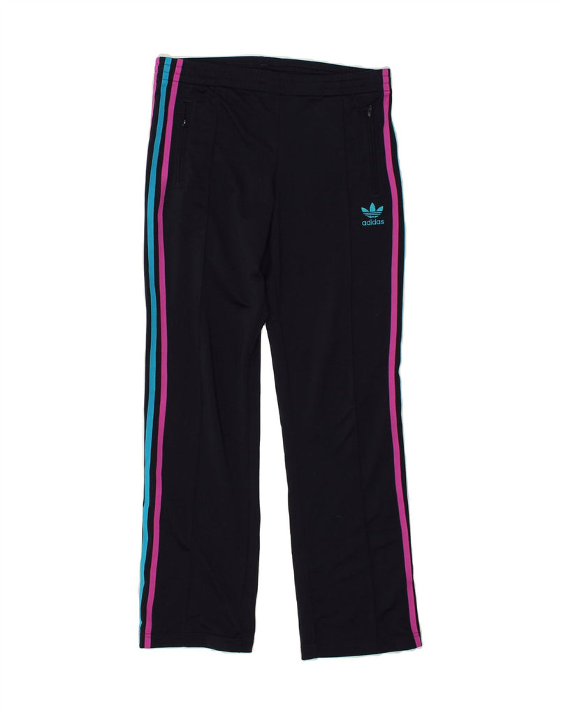 ADIDAS Womens Tracksuit Trousers UK 10 Small Navy Blue Polyester | Vintage Adidas | Thrift | Second-Hand Adidas | Used Clothing | Messina Hembry 