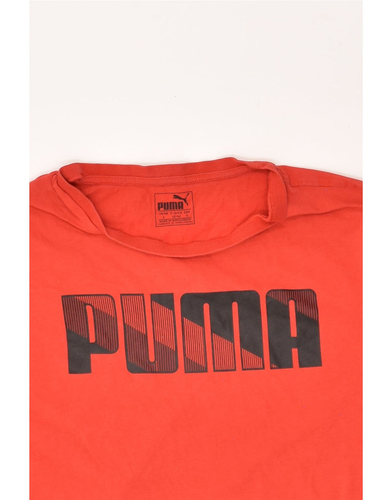 PUMA Mens Graphic T-Shirt Top Large Red Cotton | Vintage Puma | Thrift | Second-Hand Puma | Used Clothing | Messina Hembry 