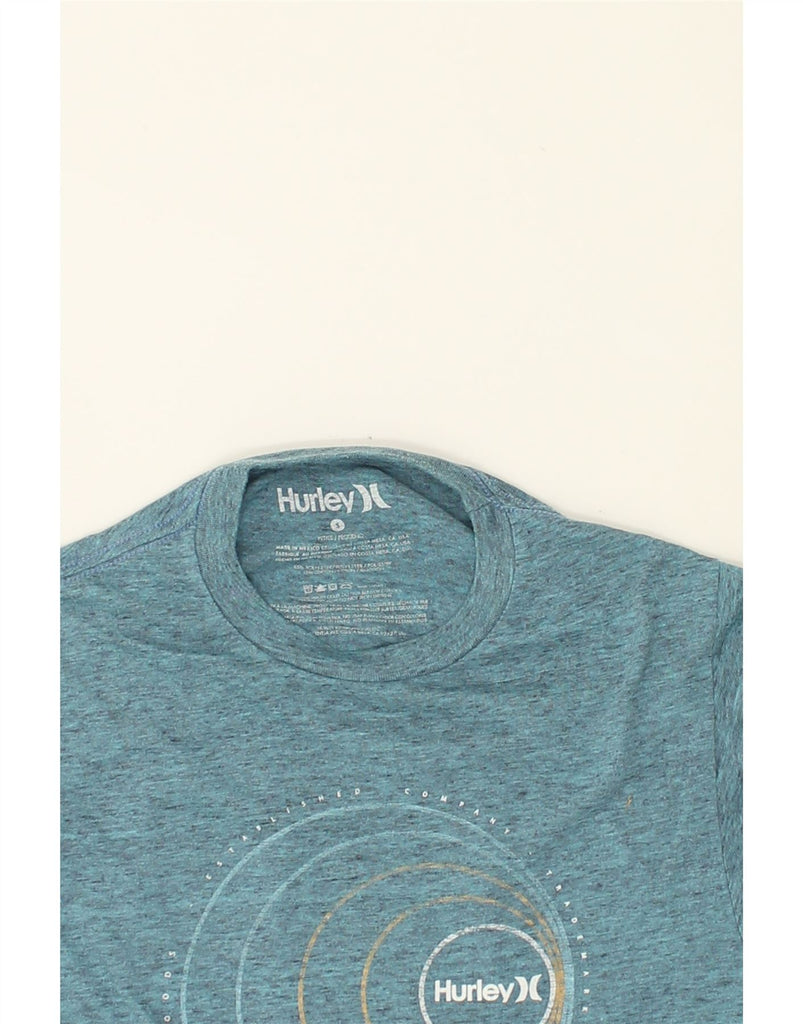 HURLEY Mens T-Shirt Top Small Blue Polyester | Vintage Hurley | Thrift | Second-Hand Hurley | Used Clothing | Messina Hembry 