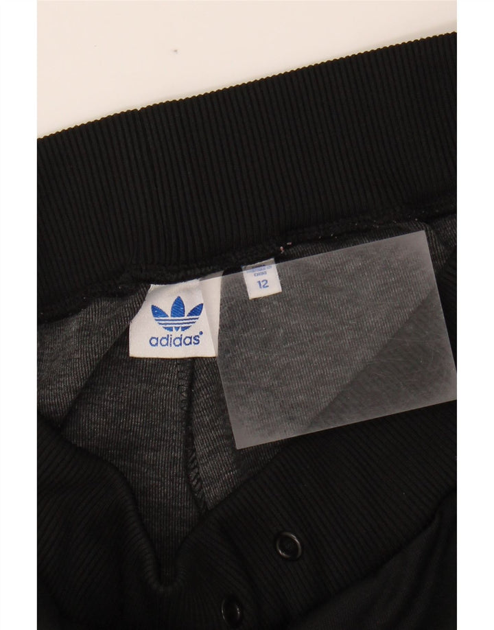 Adidas Womens Tracksuit Trousers Joggers UK 12 Medium Black Polyester