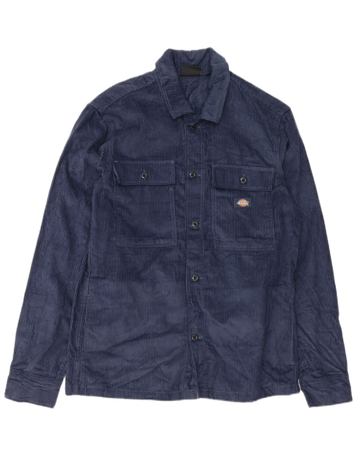 Dickies Mens Corduroy Shirt Medium Navy Blue Cotton