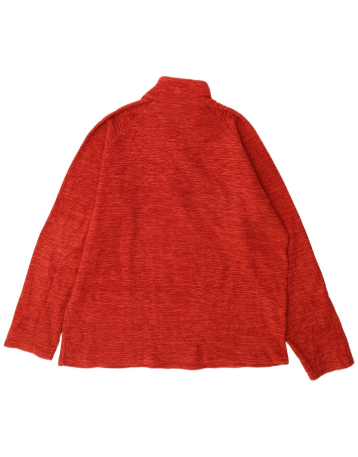 Mountain Warehouse Mens Zip Neck Fleece Jumper XL Orange Polyester