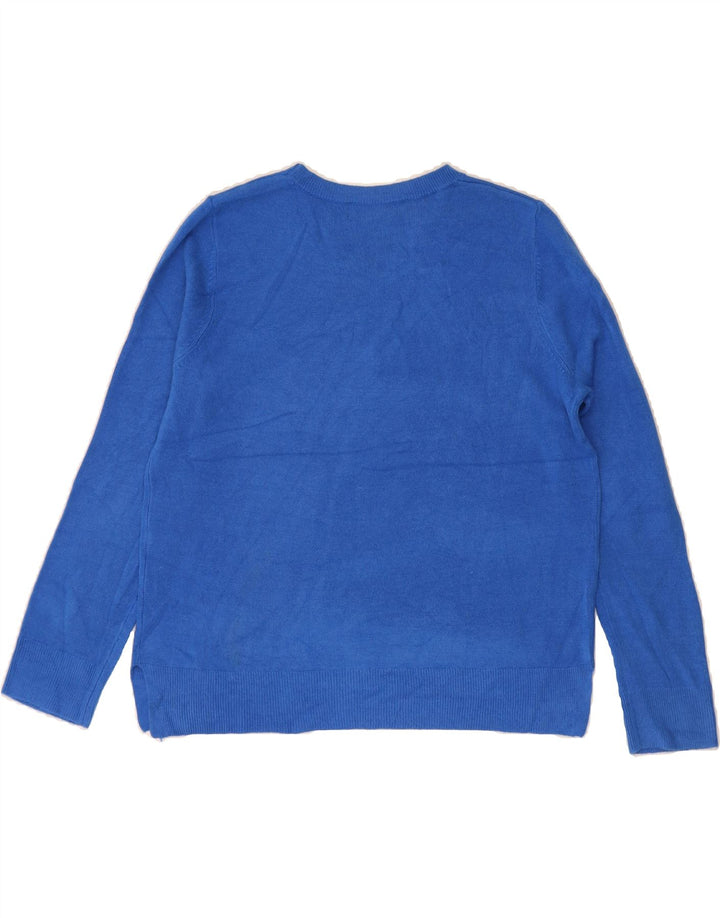 MARKS & SPENCER Womens Crew Neck Jumper Sweater UK 16 Large Blue Acrylic Vintage Marks & Spencer and Second-Hand Marks & Spencer from Messina Hembry 