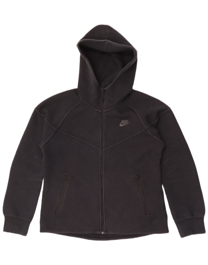Nike Mens Zip Hoodie Sweater Medium Black Cotton