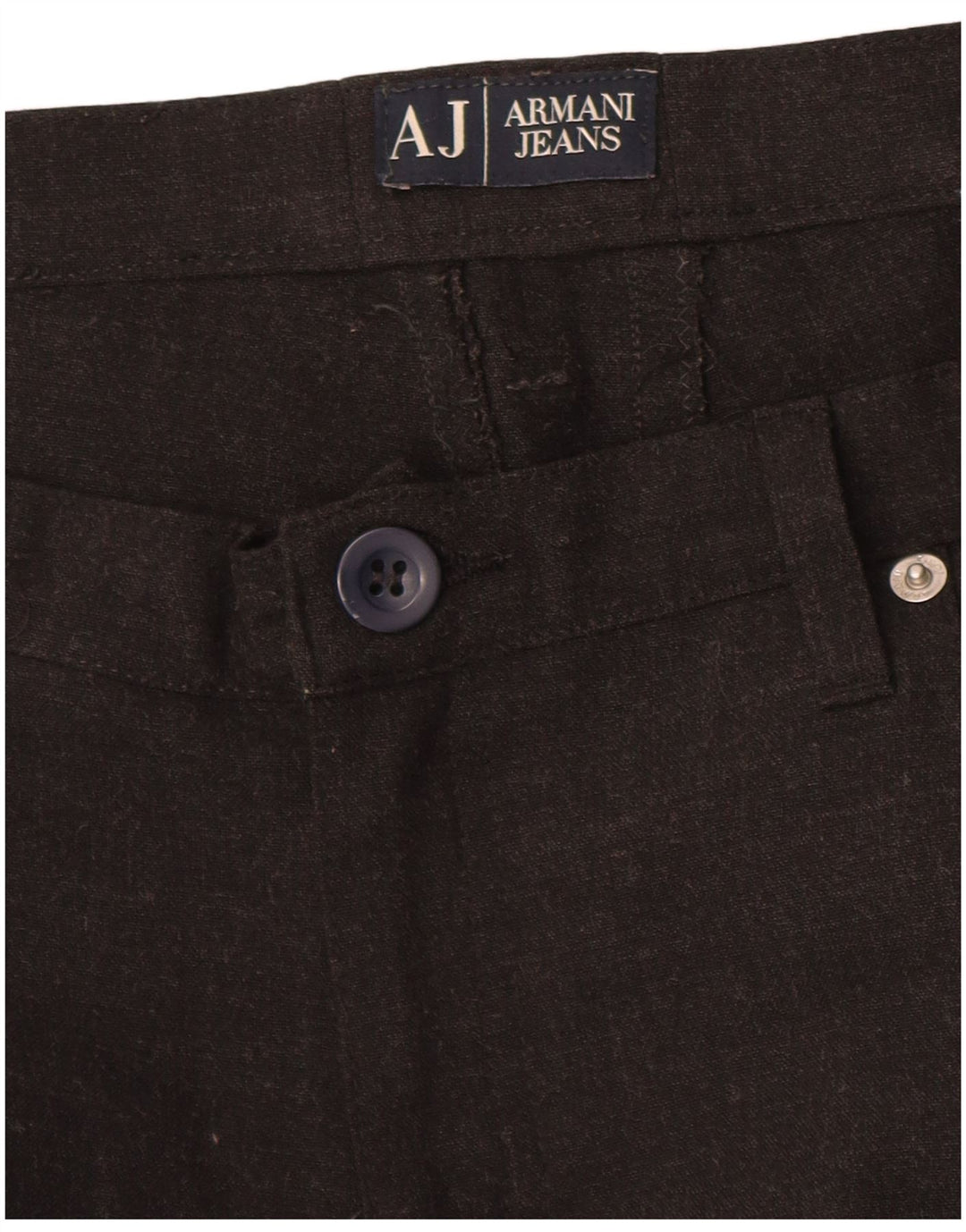Armani Womens Straight Casual Trousers W36 L27 Brown