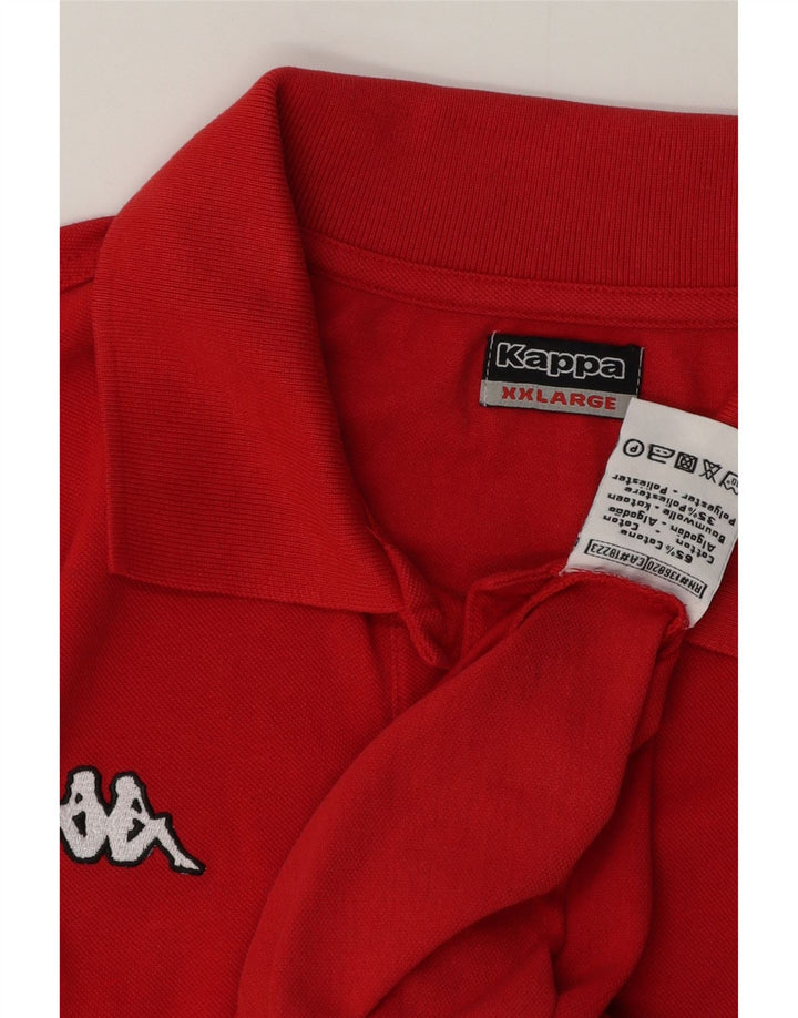 Kappa Mens Polo Shirt 2XL Red Cotton