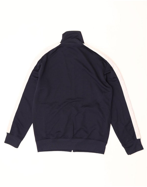 Zara Mens Tracksuit Top Jacket Small Navy Blue Colourblock Polyester