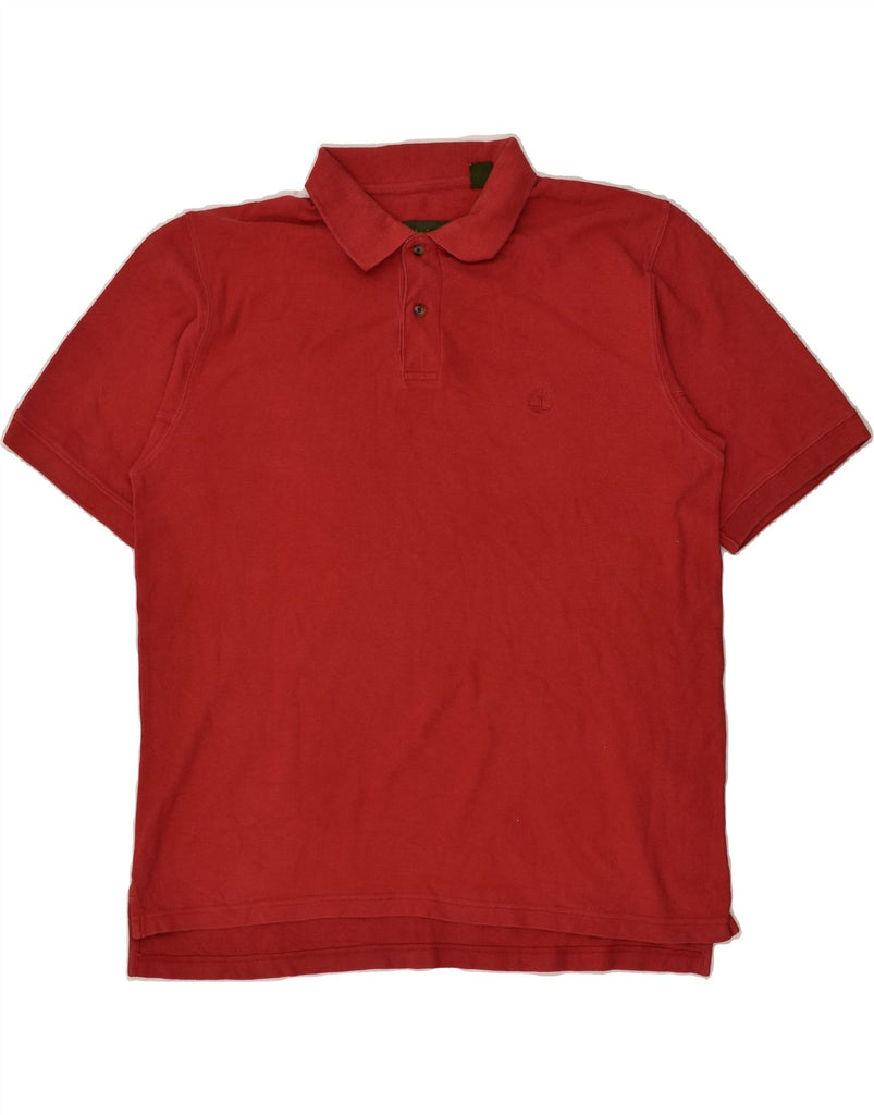 TIMBERLAND Mens Polo Shirt XL Red Cotton | Vintage Timberland | Thrift | Second-Hand Timberland | Used Clothing | Messina Hembry 